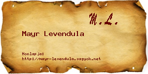 Mayr Levendula névjegykártya